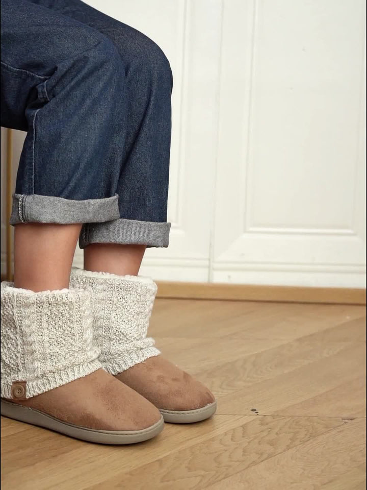 Maisie | Cozy Knit-Cuff Boots