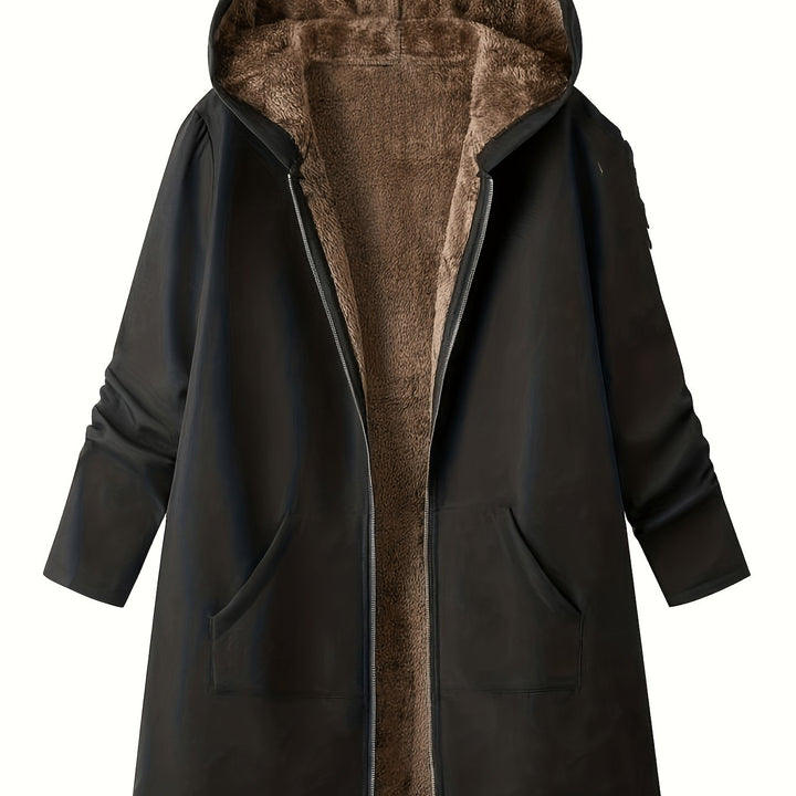 Lorna | Cozy Hooded Longline Coat