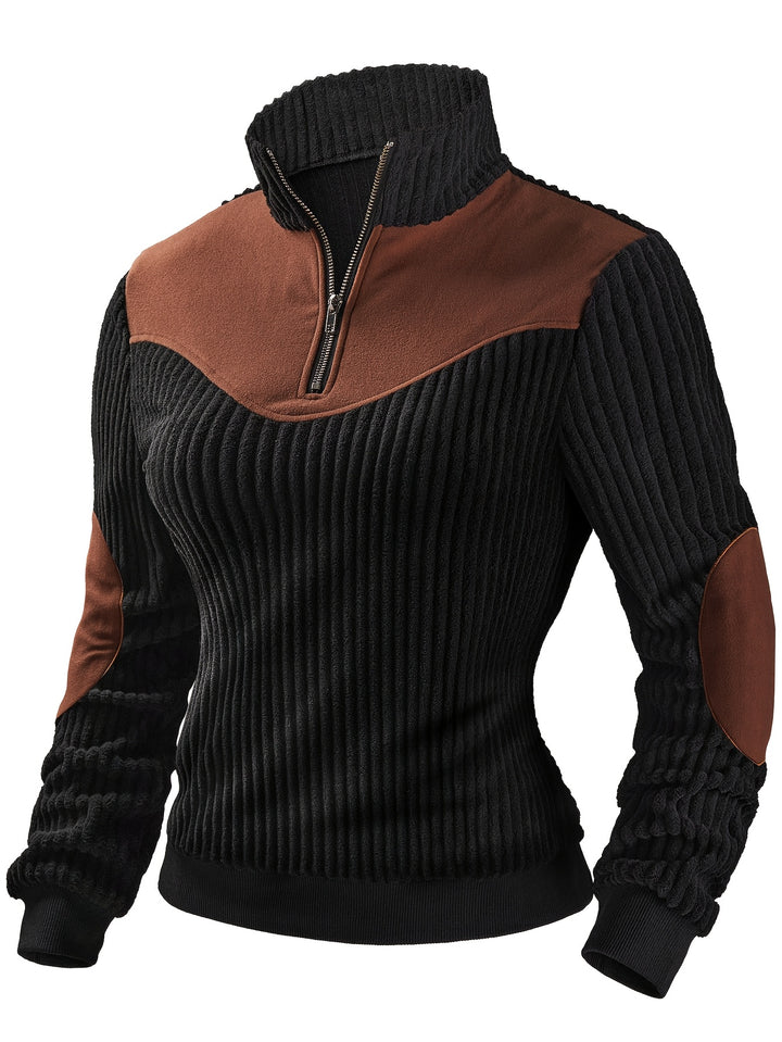 Lucinda | Ribbed Quarter-Zip Pullover