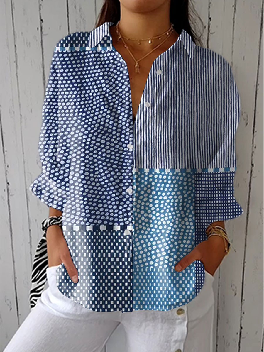 Martha Classic Patchwork Blouse