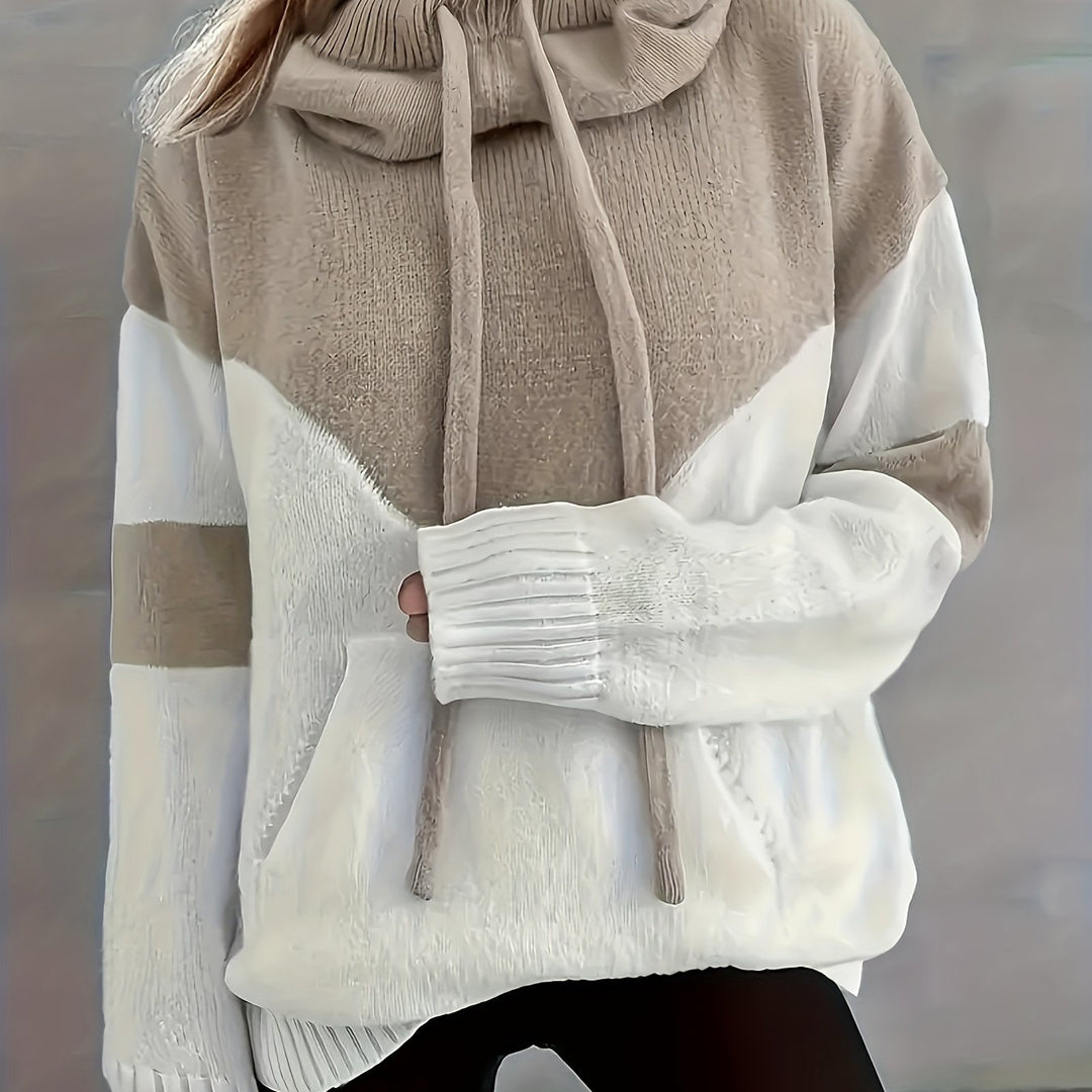 Gretchen | Color-Block Hooded Pullover