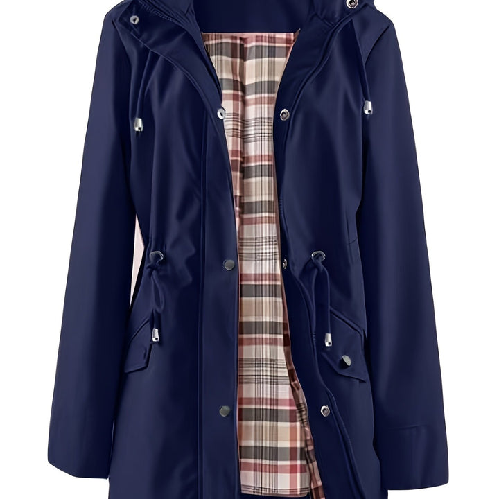 Joyce | Hooded Drawstring Rain Jacket