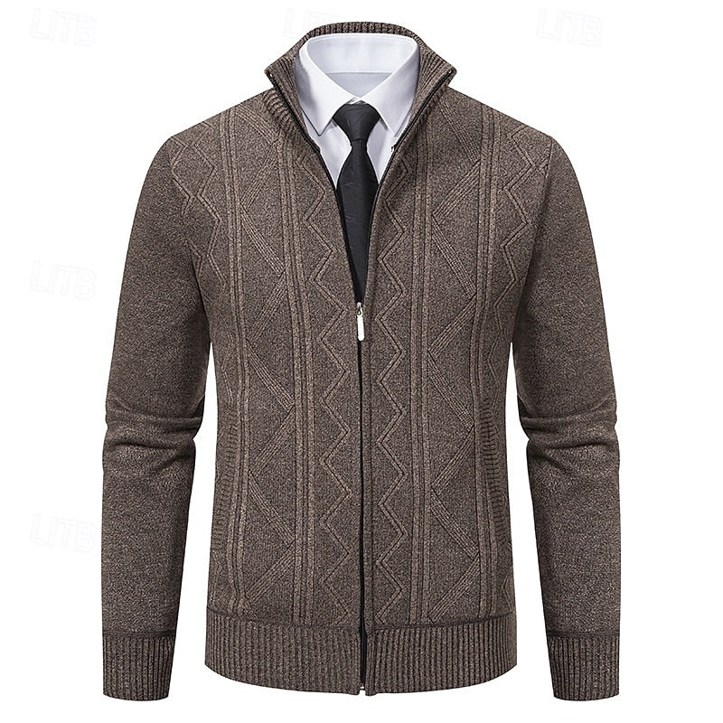 Bernard | Textured Zip-Up Cardigan