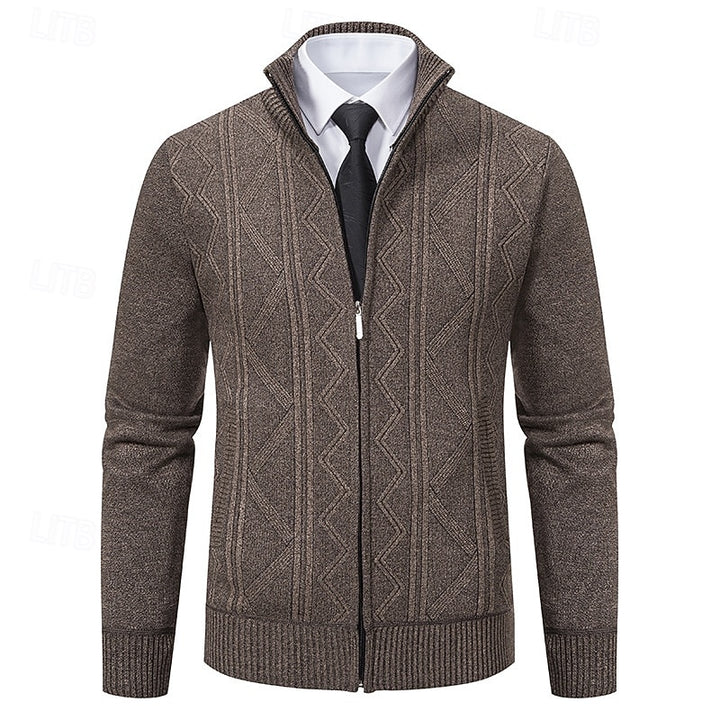 Bernard | Textured Zip-Up Cardigan