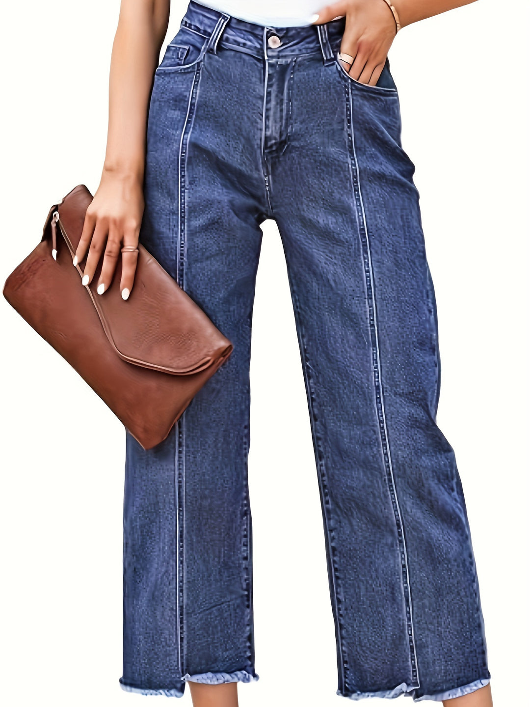 Denise | Tailored Cropped Straight-Leg Jeans