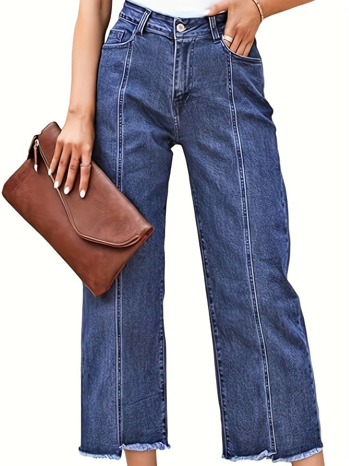 Denise | Tailored Cropped Straight-Leg Jeans