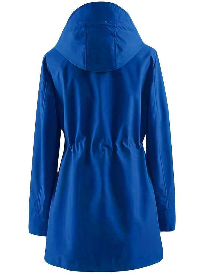 Joyce | Hooded Drawstring Rain Jacket