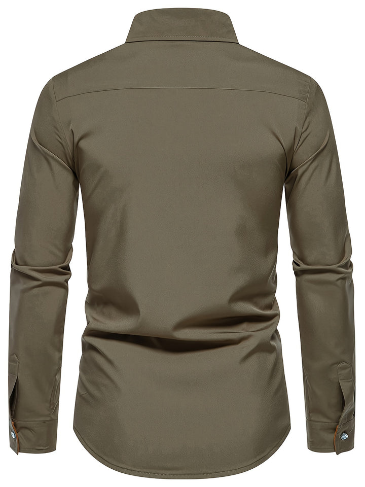 Anthony | Contrast Trim Button-Up Shirt