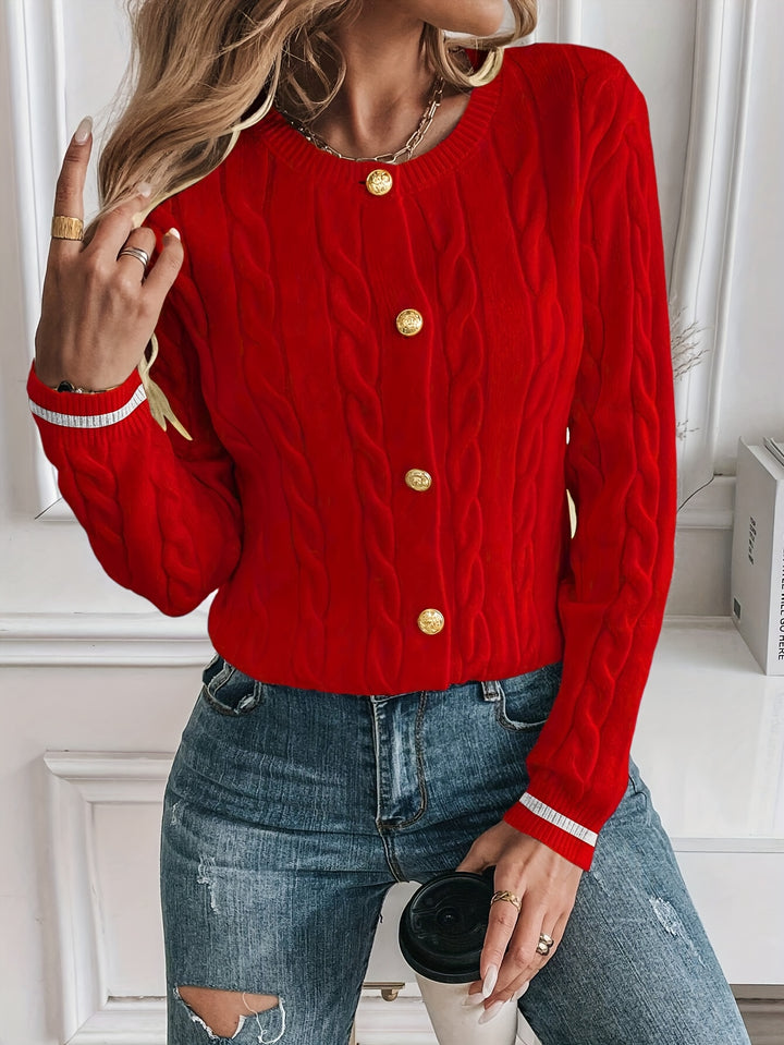 Claire | Refined Cable-Knit Cardigan