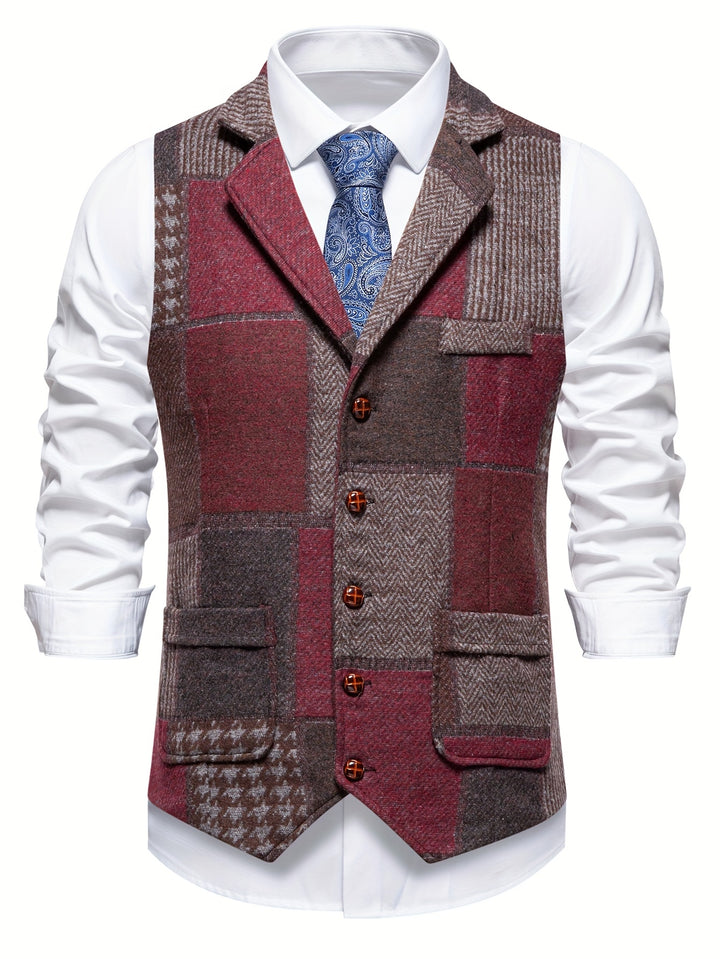 Tobias | Patchwork Tailored Waistcoat