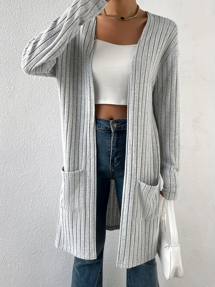 Ophelia | Ribbed Open-Front Cardigan