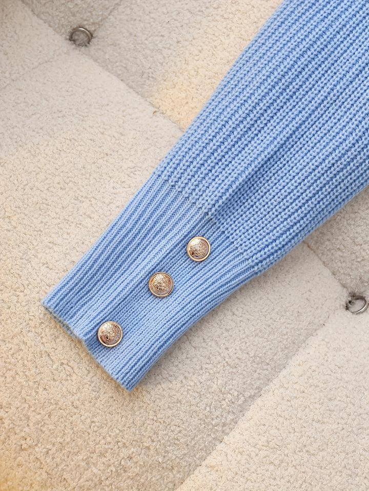Tamara | Cowl Neck Button-Cuff Sweater