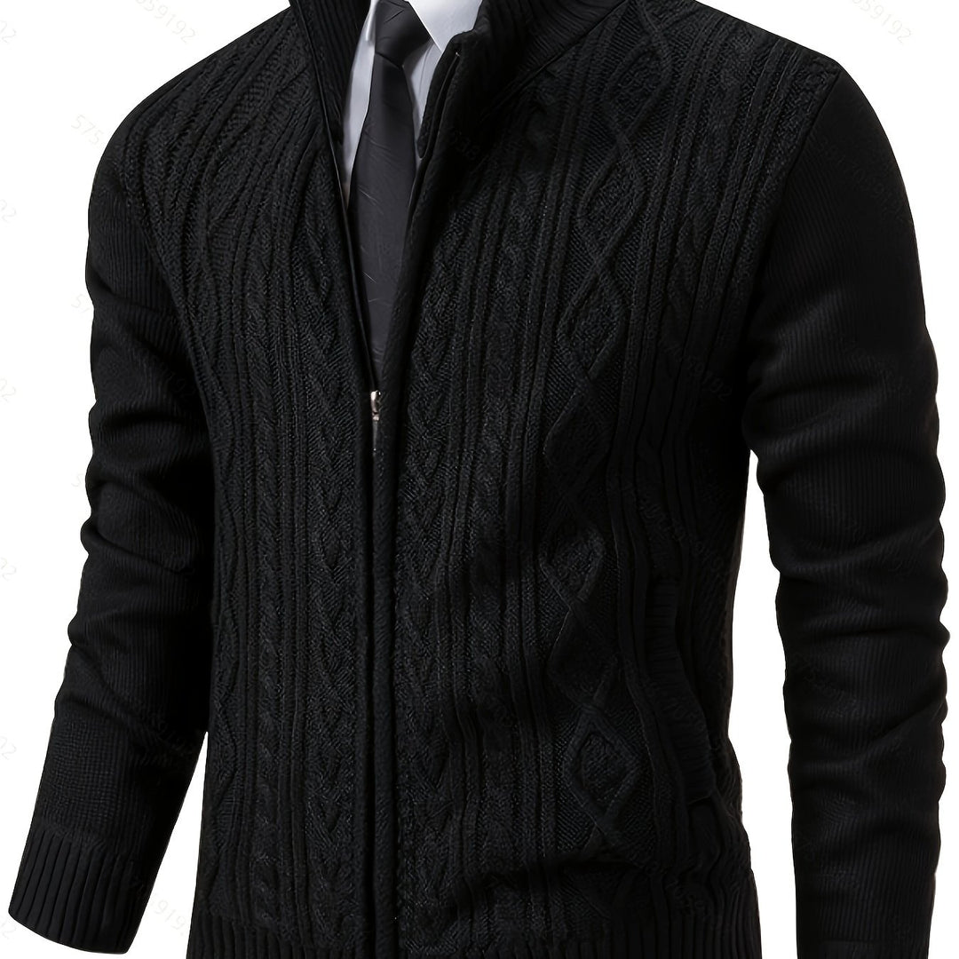 Walter | Textured Full-Zip Cardigan