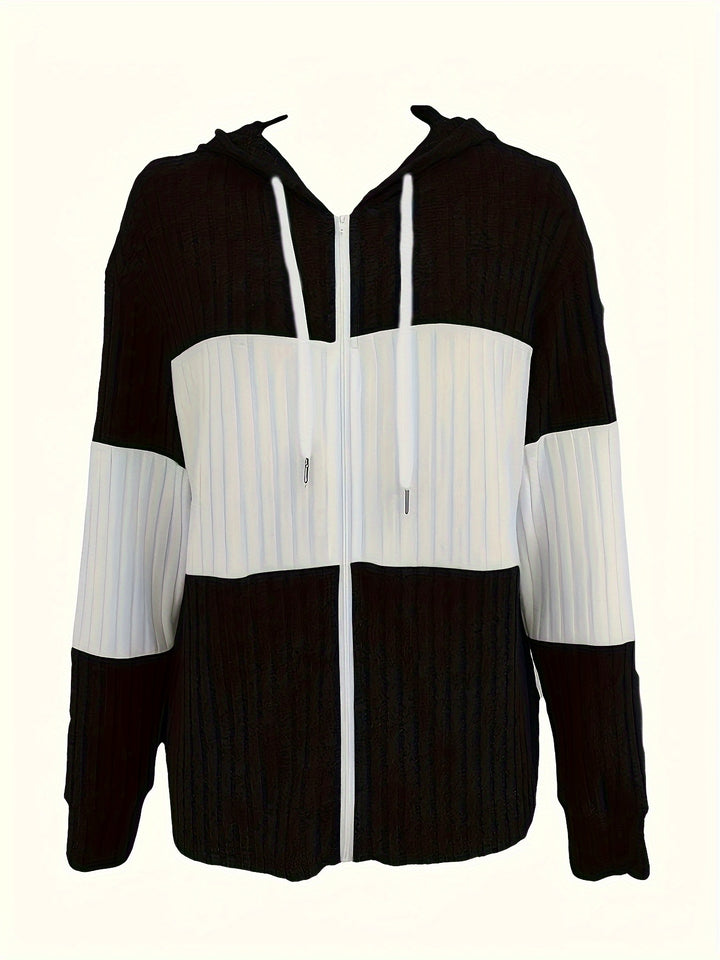 Shannon | Cozy Color-Block Zip-Up Hoodie