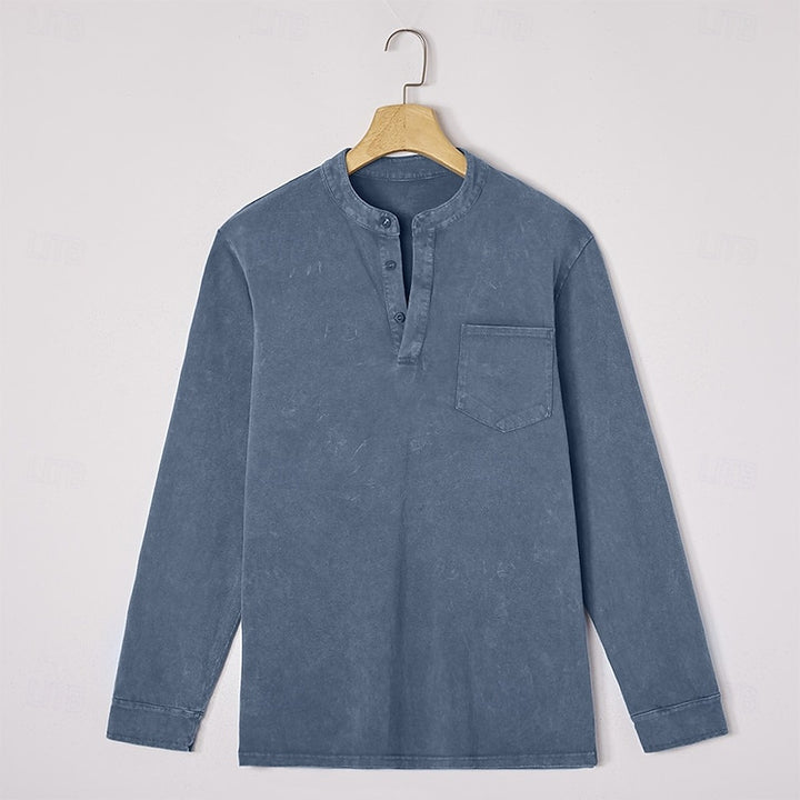 Blaine | Vintage Washed Henley Shirt