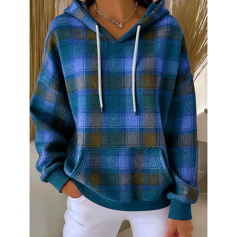 Sadie | Cozy Checked Hoodie