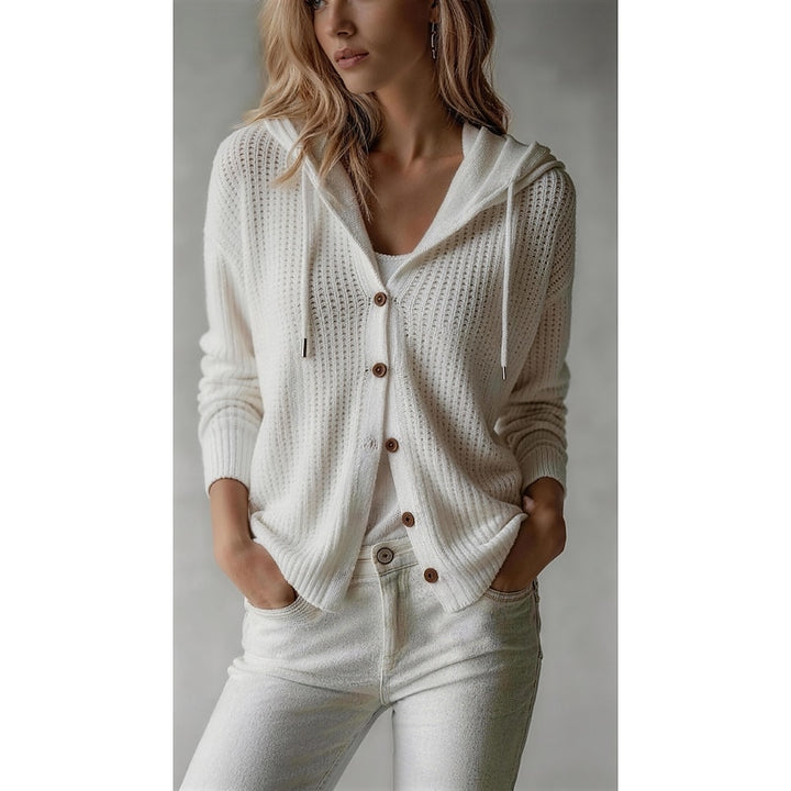 Lucinda | Hooded Button-Front Cardigan
