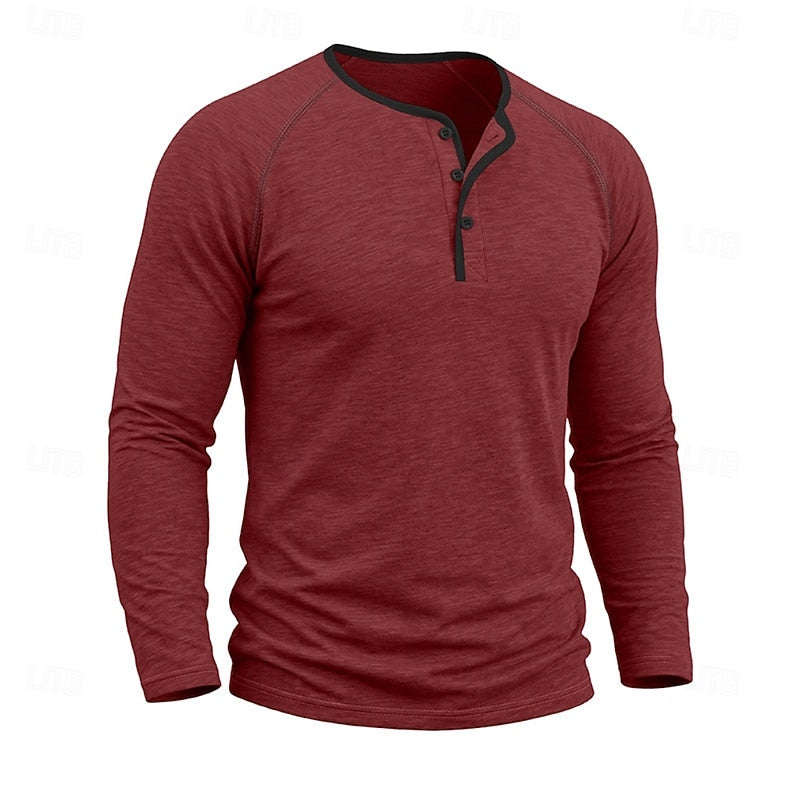 Owen | Classic Button Henley Shirt