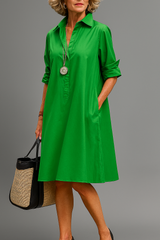 Riley | Sophisticated Collar Midi Dress