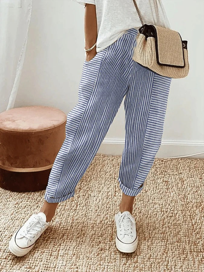 Avery | Relaxed Striped Summer Pants