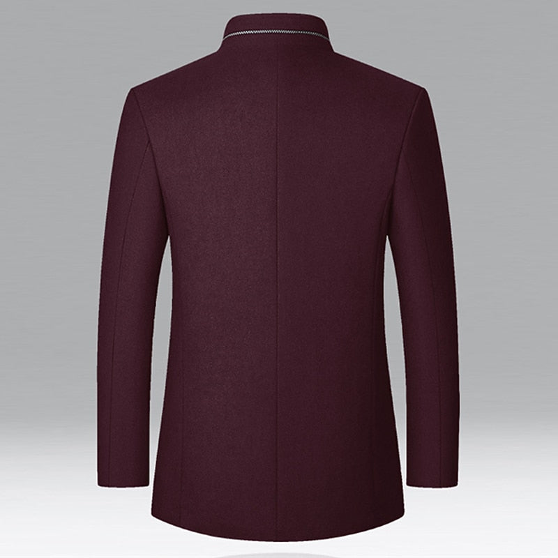 Gregory | Refined Stand-Collar Overcoat