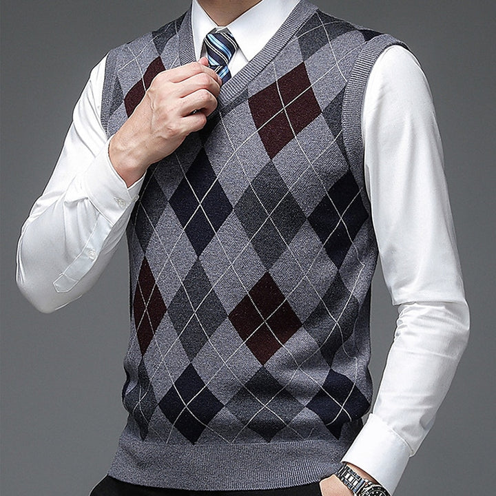 Bernard | Argyle V-Neck Sweater Vest