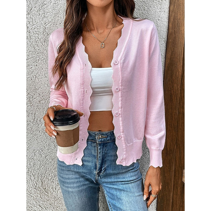 Camilla | Scalloped Button-Front Cardigan