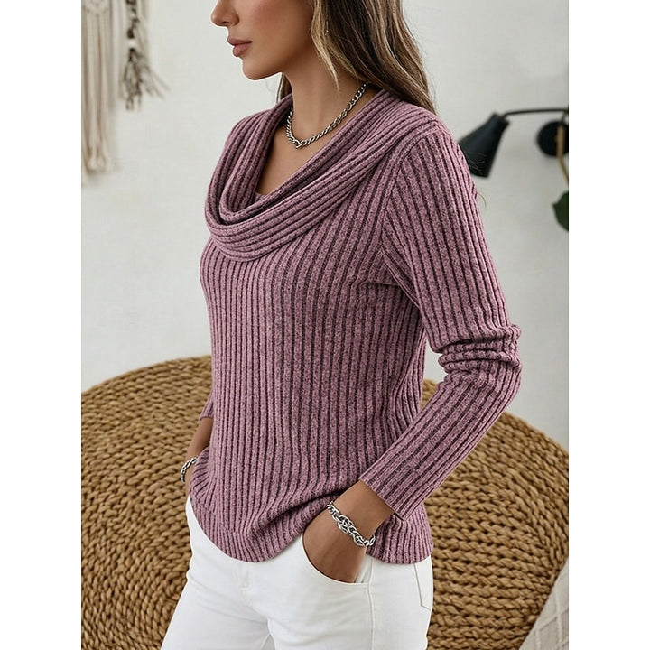 Isadora | Cowl-Neck Ribbed Top