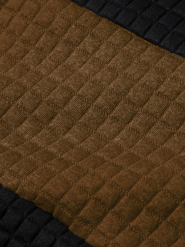 Hayes | Textured Colour-Block Hoodie