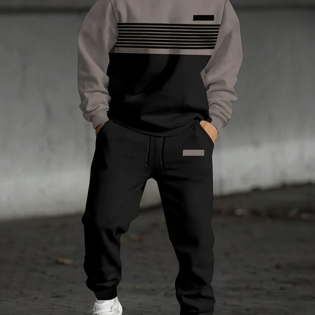 Dominic | Color Block Hooded Sweatshirt