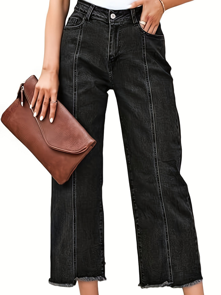 Denise | Tailored Cropped Straight-Leg Jeans