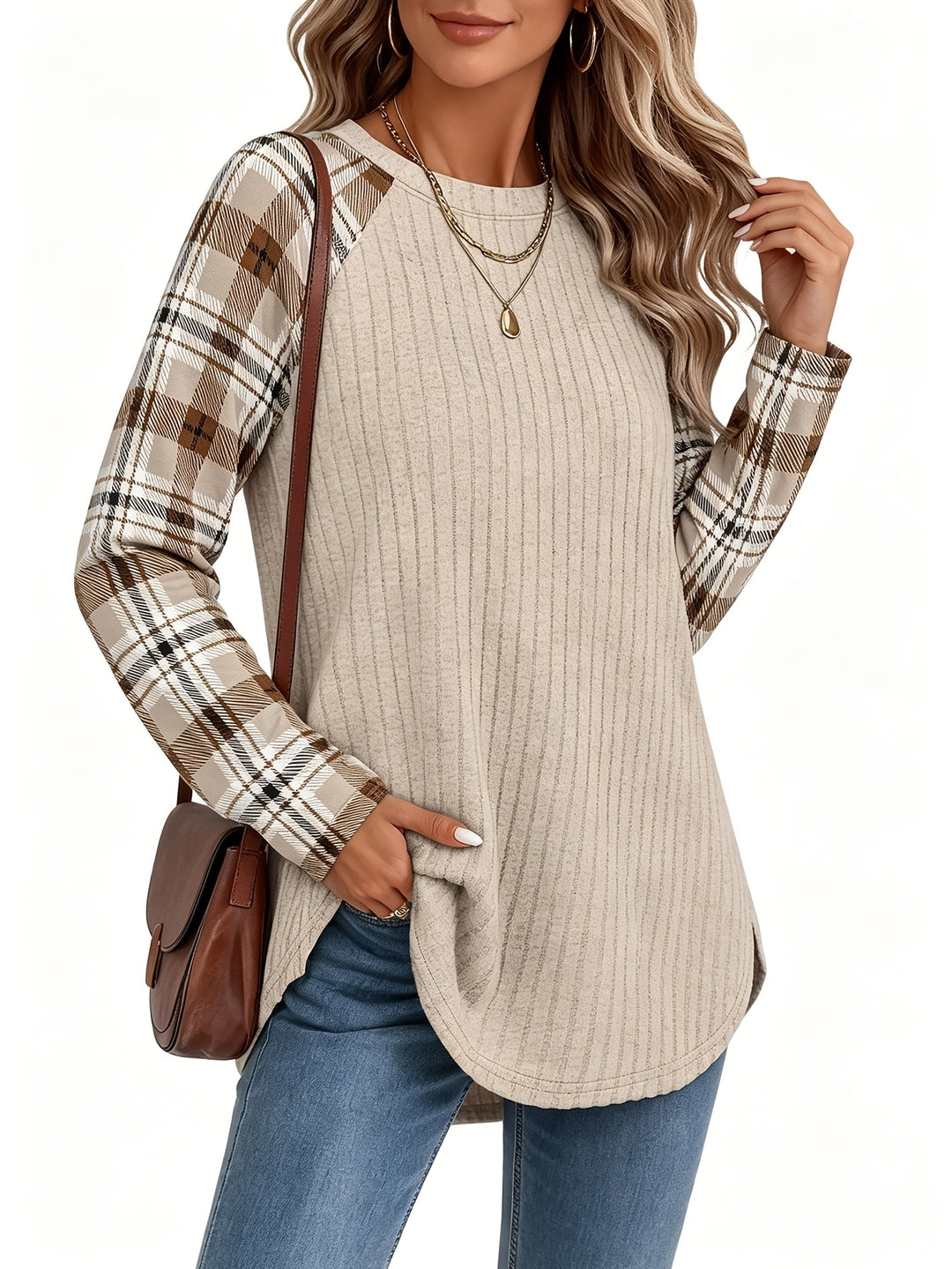 Denise | Relaxed Color-Block Long-Sleeve Top