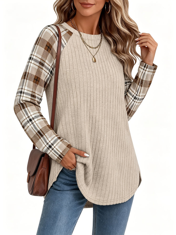 Denise | Relaxed Color-Block Long-Sleeve Top