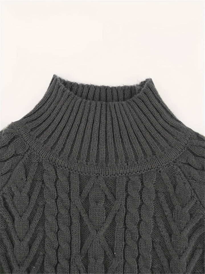 Eloise | Textured Half-Collar Sweater