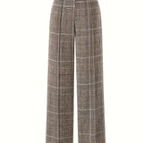 Matilda | Wide-Leg Plaid Trousers