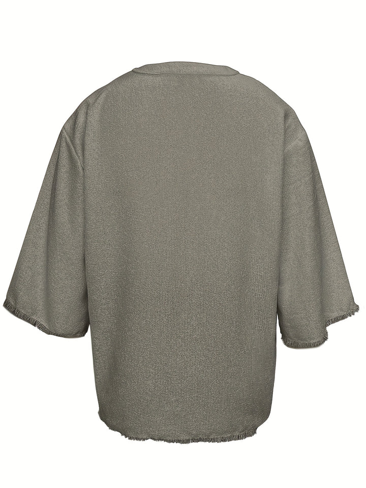 Dorian | Relaxed Lace-Up V-Neck Shirt
