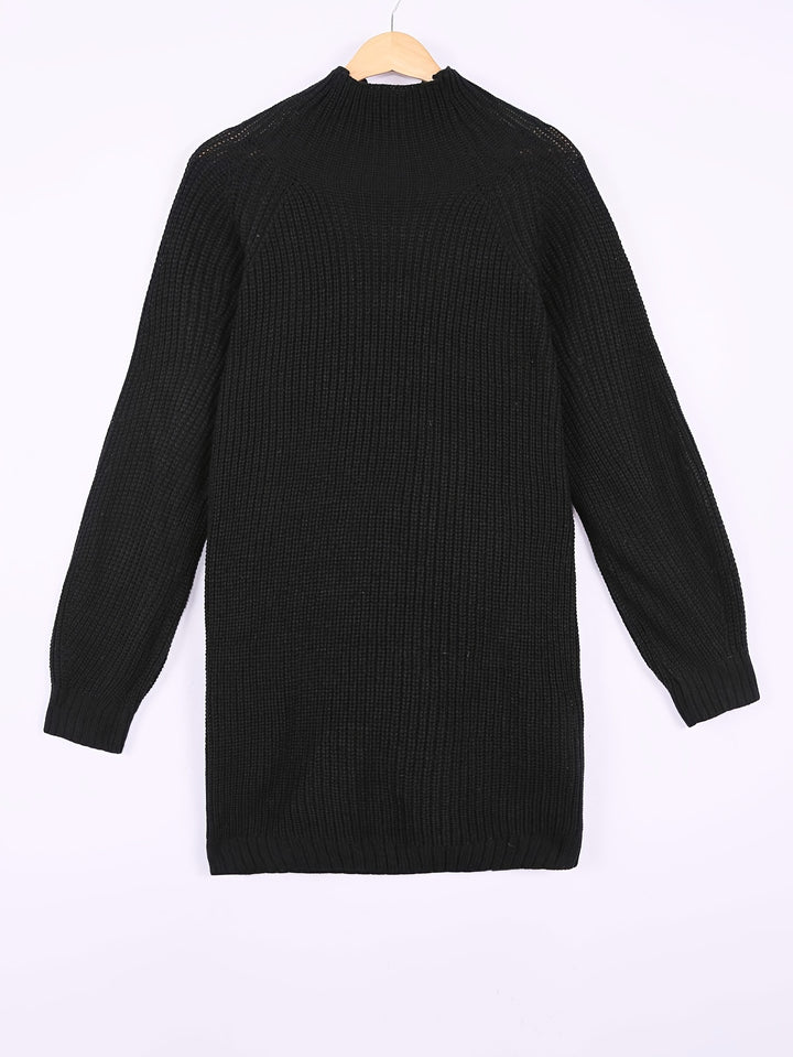 Iris | Relaxed Half-Turtleneck Sweater Dress