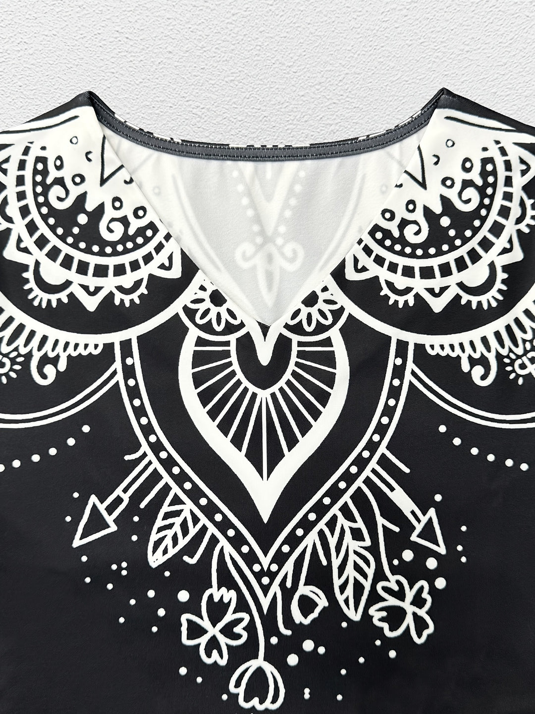 Nadia | Ornate Print Flared Maxi Dress