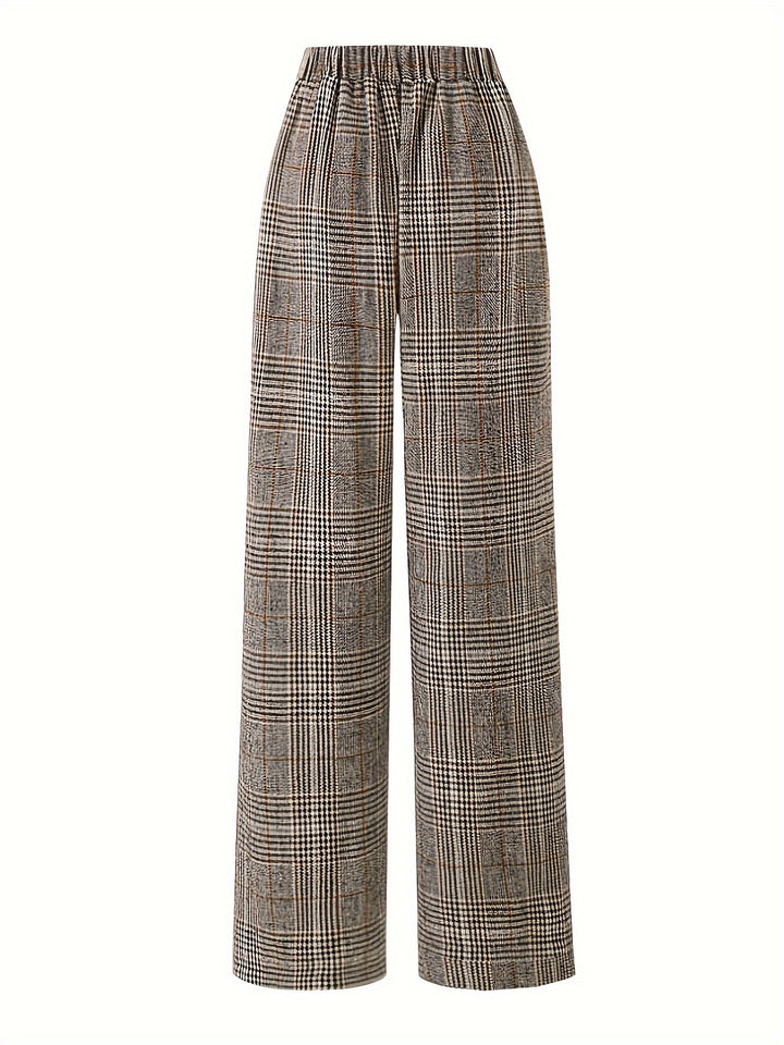 Matilda | Wide-Leg Plaid Trousers