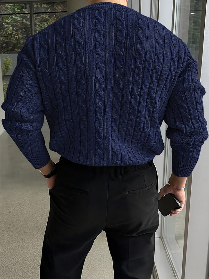 Jonas | Cable Knit Crew Neck Sweater