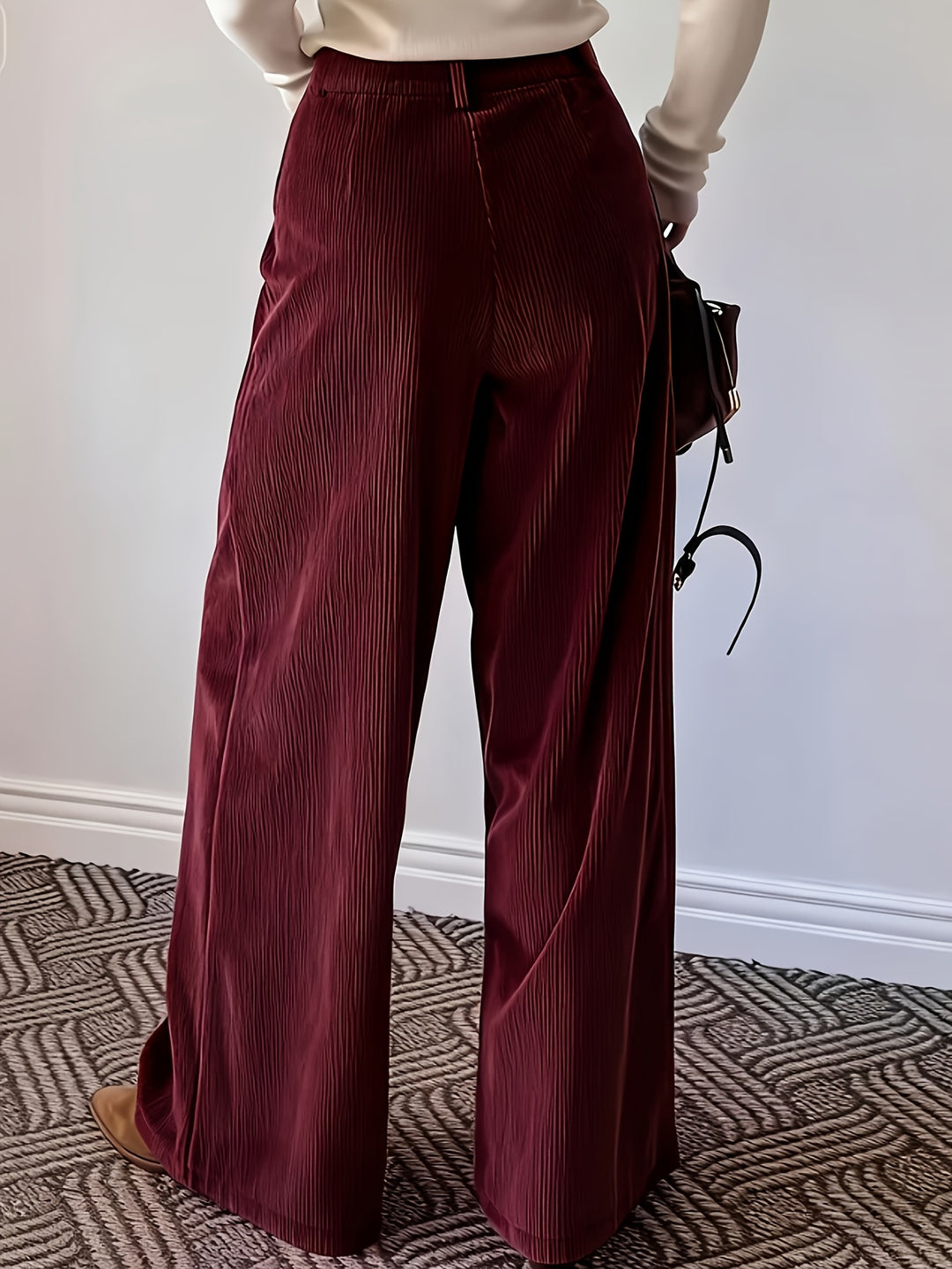 Celine | Pleated Wide-Leg Trousers