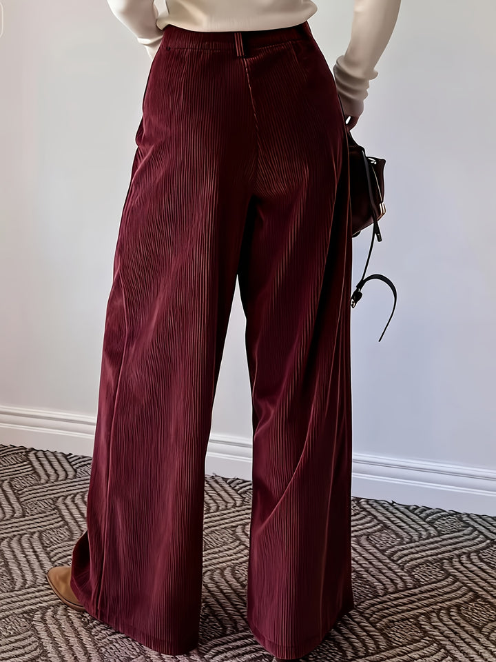 Celine | Pleated Wide-Leg Trousers