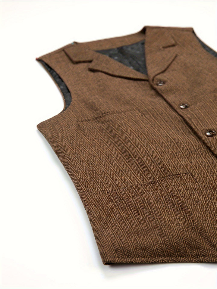 Colton | Heritage Herringbone Vest