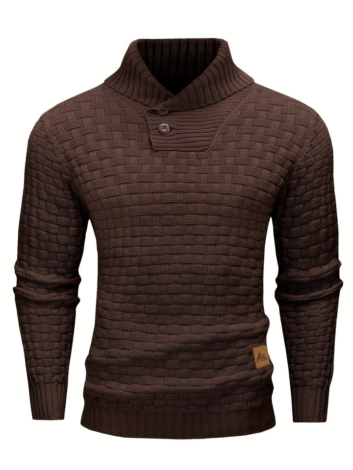 Alistair | Textured Shawl-Collar Sweater