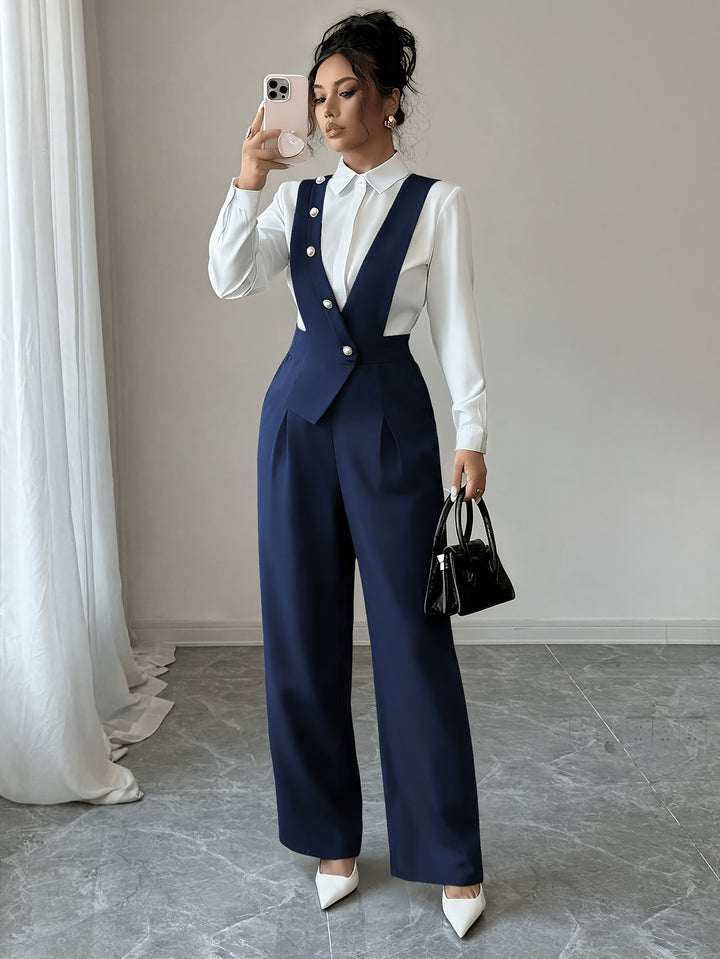 Coralie | Tailored Wide-Leg Jumpsuit