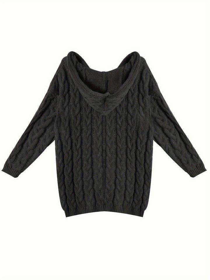 Florence | Relaxed Cable-Knit V-Neck Sweater