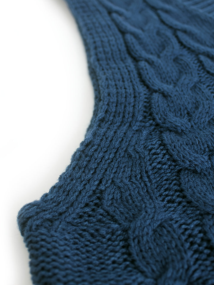 Cora | Cozy Cable-Knit V-Neck Sweater Vest
