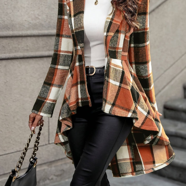 Adele | Draped Plaid Jacket