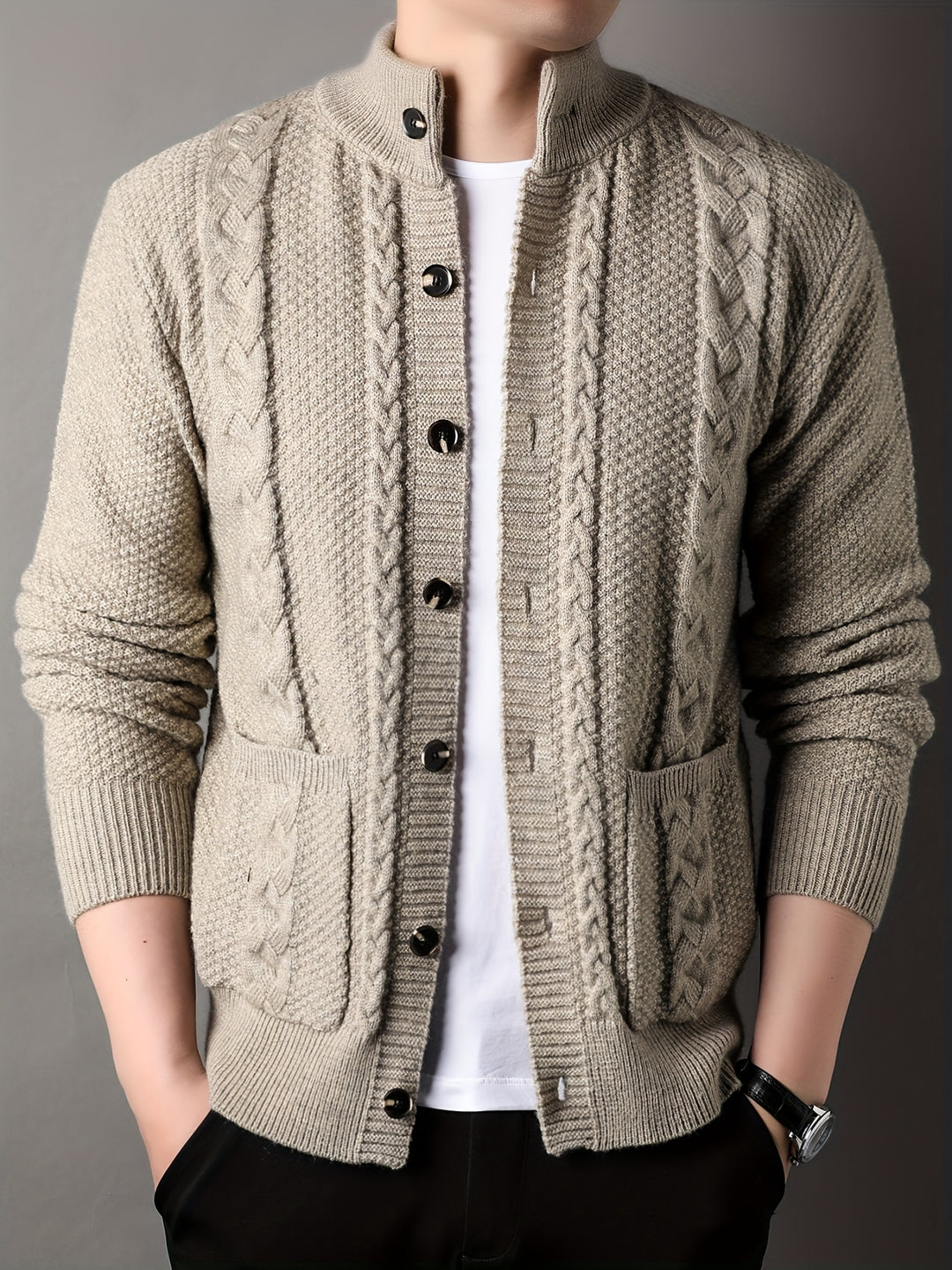 Sinclair | Textured Button-Front Cardigan