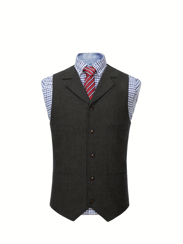 Colton | Heritage Herringbone Vest
